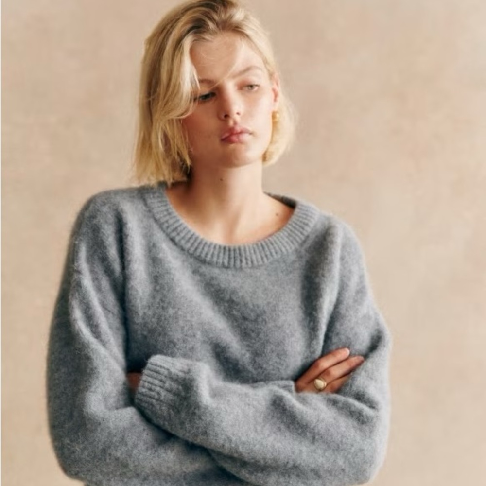 Sezane Amiel Alapaca Jumper in sold out gray